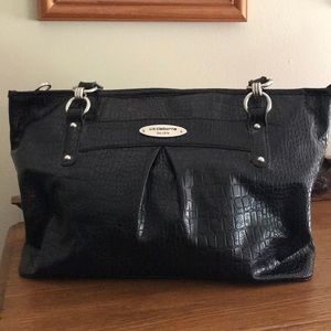 Liz Claiborne Black Croco Handbag